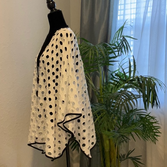 Connie K Swiss Cheese Poncho - Picture 3 of 6